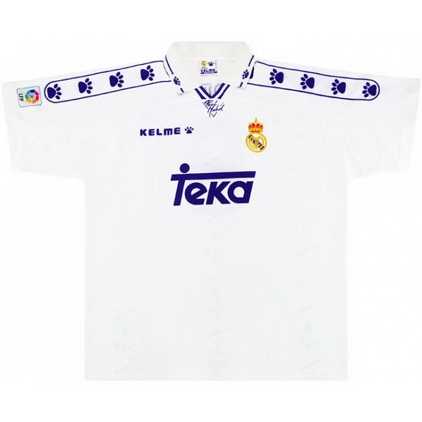 Thailande Maillot Football Real Madrid Domicile Retro 1994 1996 Blanc